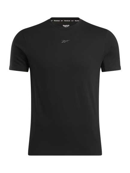 Reebok Men's ID Train Cotton Blend Training T-Shirt, Black, Black