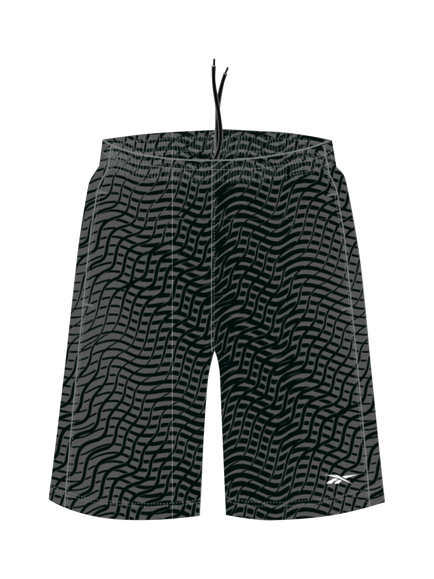 Reebok Men's ID Train Graphic Pattern Vector Logo Training Shorts, Black, Black