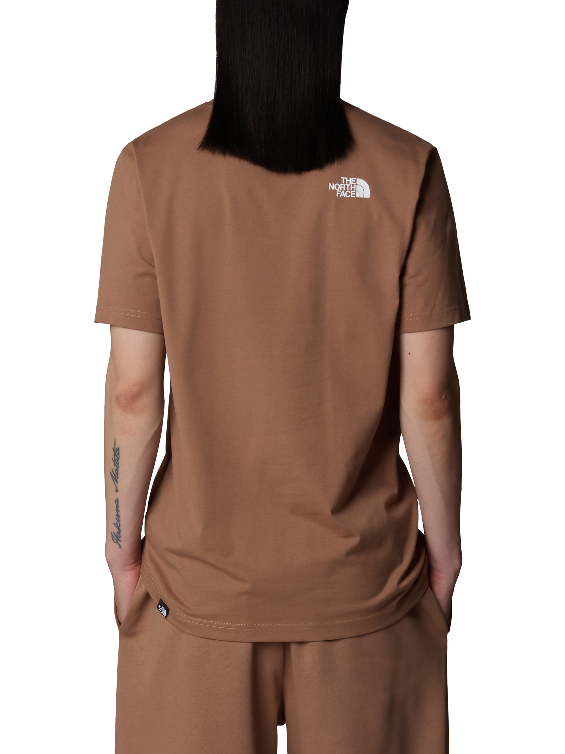 Product image 2 of 3, which shows The North Face Cotton Blend Regular Fit Short Sleeve Dome T-Shirt, Latte, S