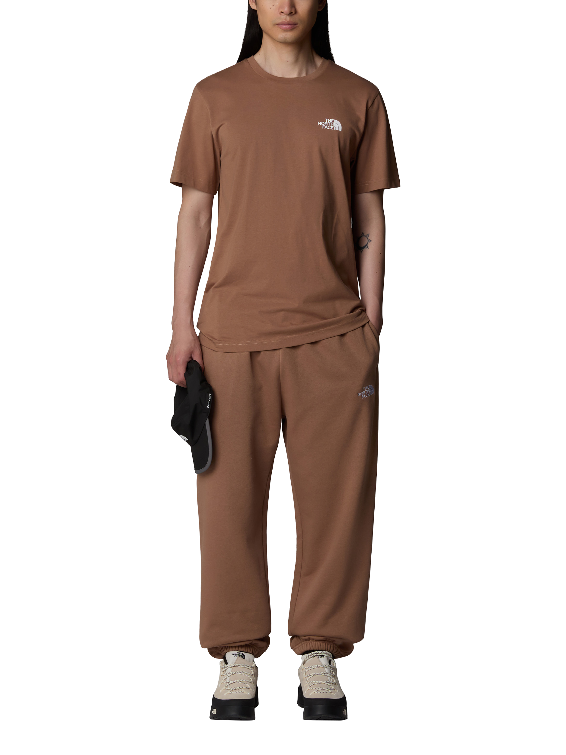 Product image 3 of 3, which shows The North Face Cotton Blend Regular Fit Short Sleeve Dome T-Shirt, Latte, S