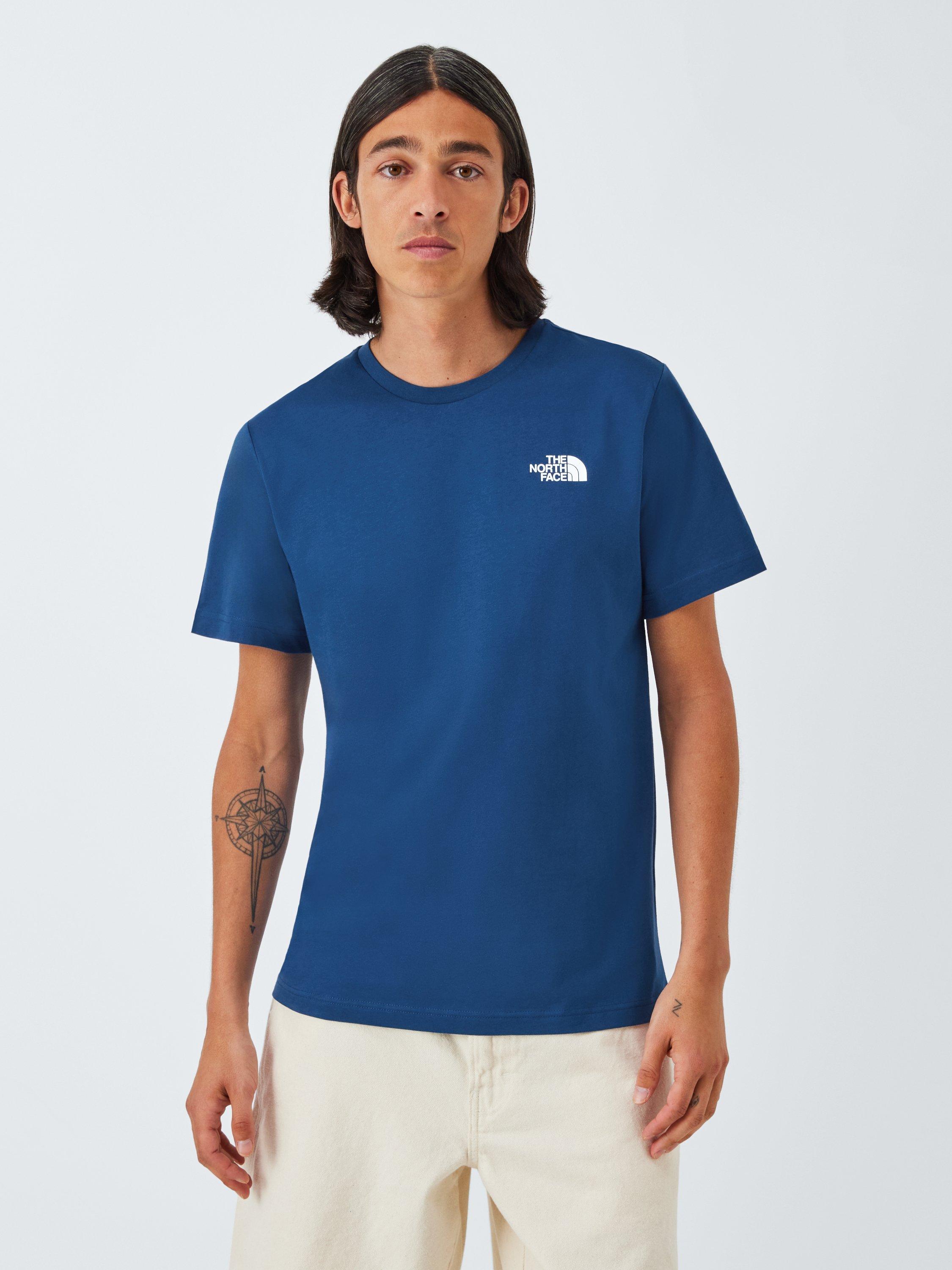Product image 1 of 6, which shows The North Face BOX NSE Regular Fit Back Logo Cotton T-Shirt, Estate Blue, L