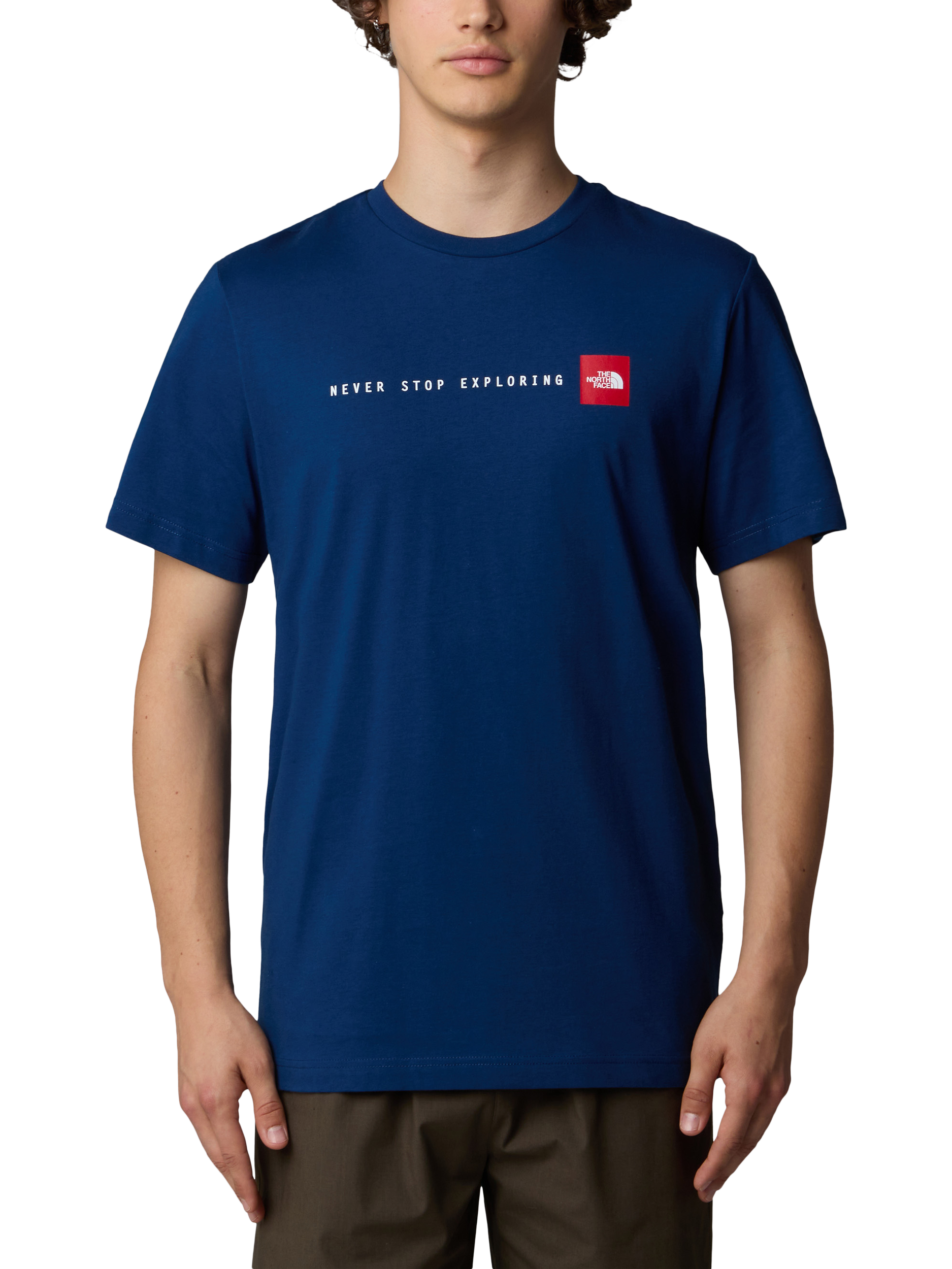 Product image 1 of 3, which shows The North Face NSE Cotton Regular Fit Short Sleeve T-Shirt, Estate Blue, S