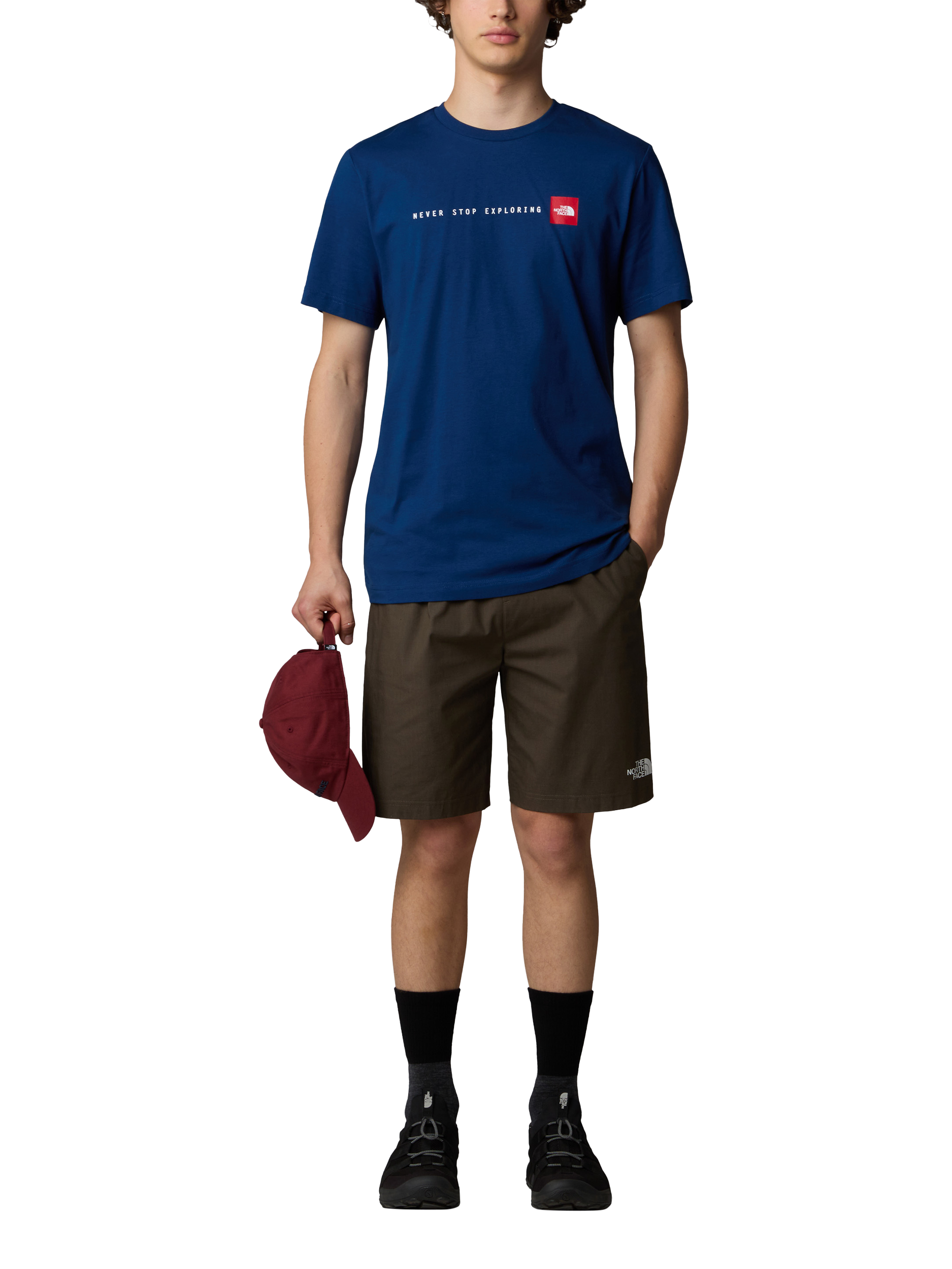 Product image 3 of 3, which shows The North Face NSE Cotton Regular Fit Short Sleeve T-Shirt, Estate Blue, S