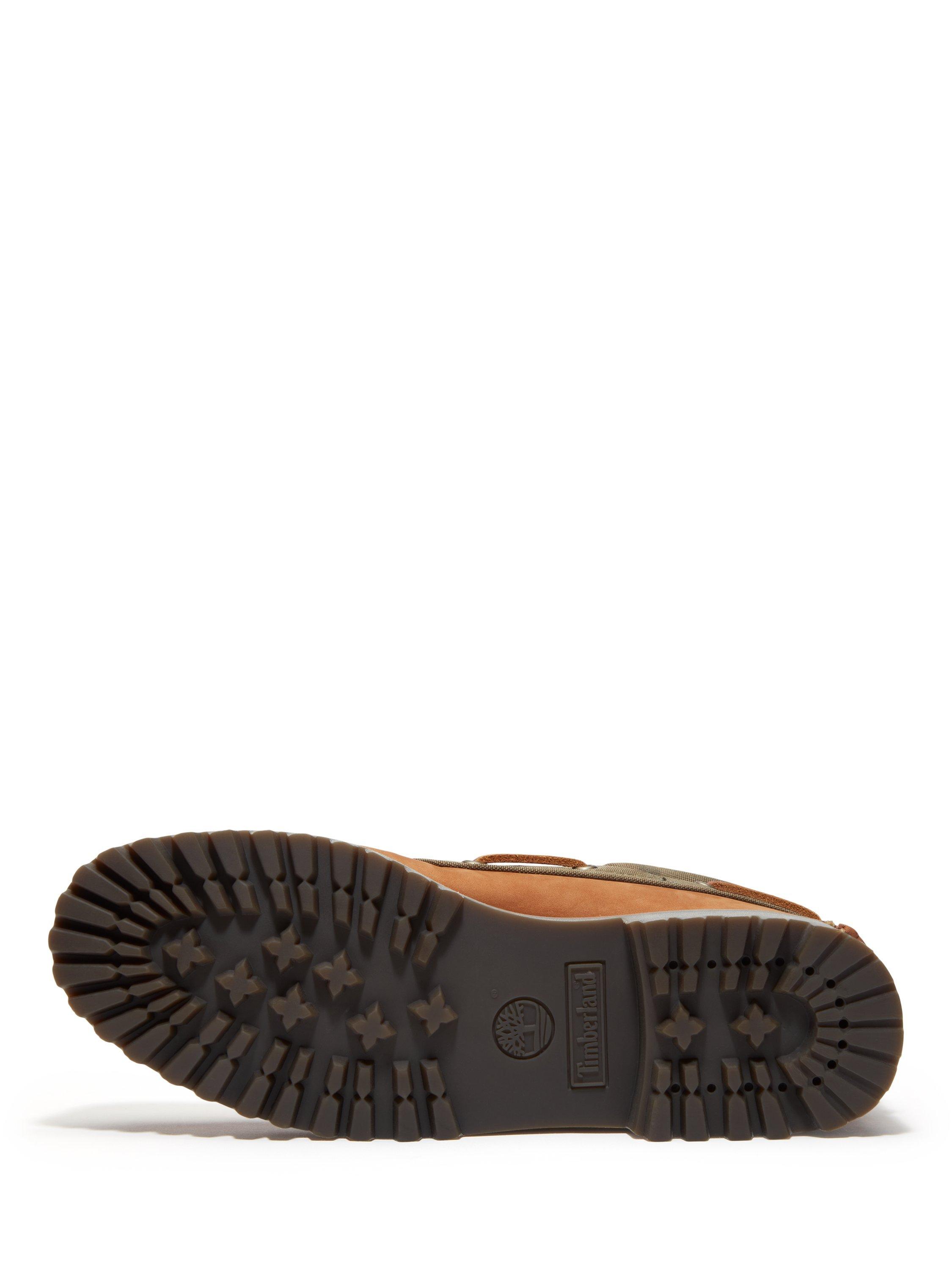 Product image 7 of 7, which shows Timberland Suede Authentic Handsewn Boat Shoes, Brown/Olive, 7