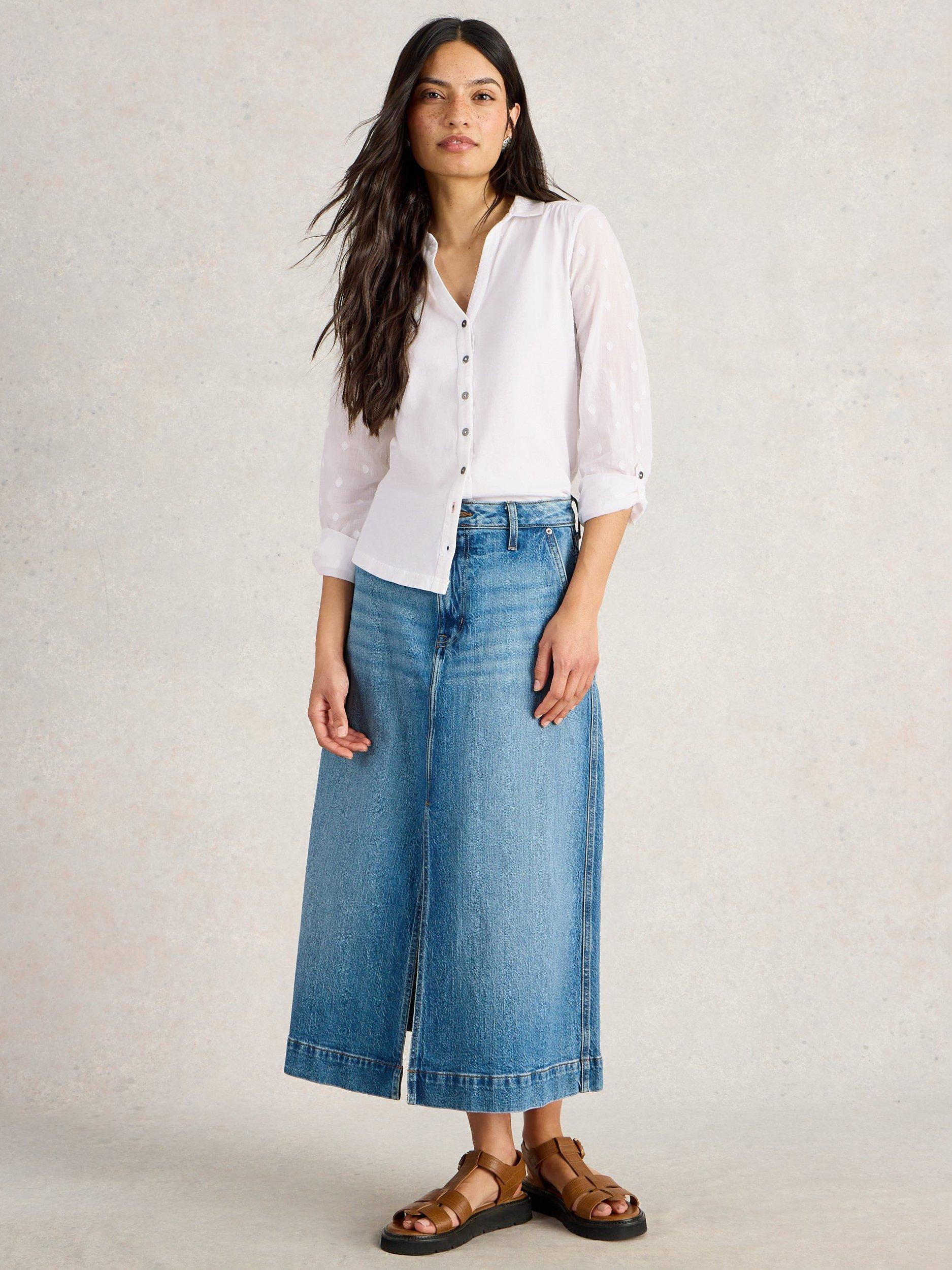 Product image 1 of 2, which shows White Stuff Annie Pure Organic Cotton Shirt, Pale Ivory, 6