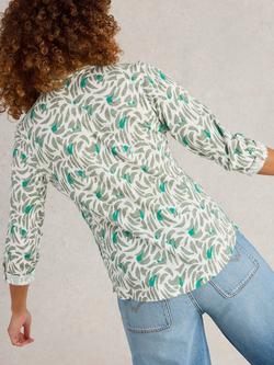 White Stuff Annie Jersey Shirt - view 2, Green/Multi