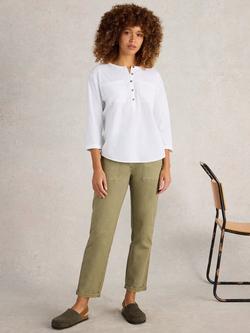 White Stuff Beth 3/4 Sleeve Shirt, Brilliant White