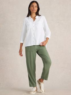 White Stuff Sophie Embroidered Pure Organic Cotton Shirt, Pale Ivory