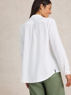 White Stuff Sophie Embroidered Pure Organic Cotton Shirt - view 2, Pale Ivory