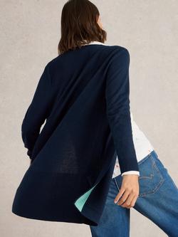 White Stuff Tanya Longline Cardigan, Navy - view 2, Navy