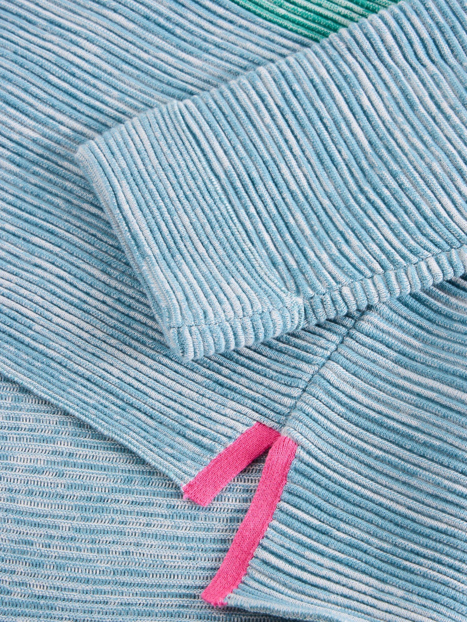 Product image 6 of 6, which shows White Stuff Jana Twist Pure Organic Cotton Jumper, Blue/Multi, 6