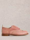 White Stuff Thistle Studded Leather Brogues, Mid Pink