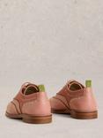 White Stuff Thistle Studded Leather Brogues, Mid Pink