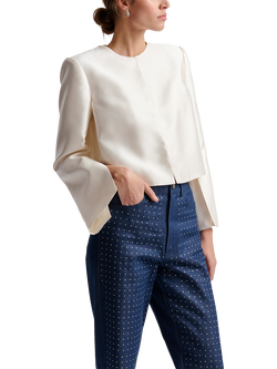 Malina Ruthie Slit Sleeve Top, Ivory