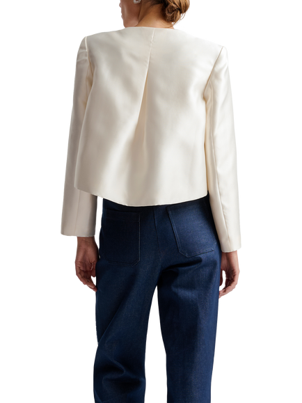 Malina Ruthie Slit Sleeve Top - view 2, Ivory