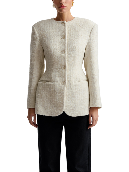 Malina Carol Wool Blend Blazer, Vanilla