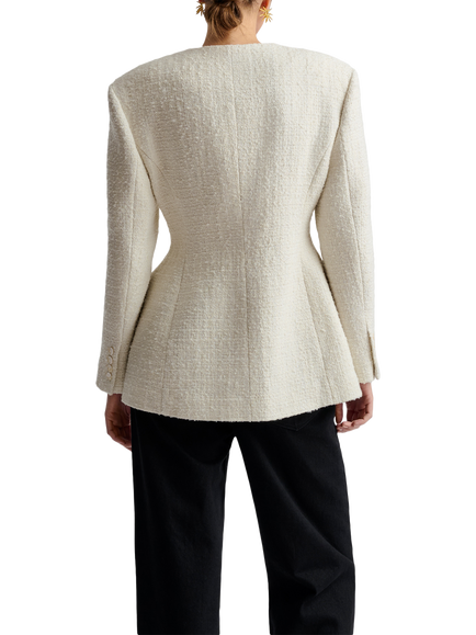 Malina Carol Wool Blend Blazer - view 2, Vanilla
