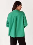 Whistles Boxy Cotton Shirt, Green