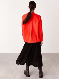 Whistles Boxy Cotton Shirt - view 2, Red