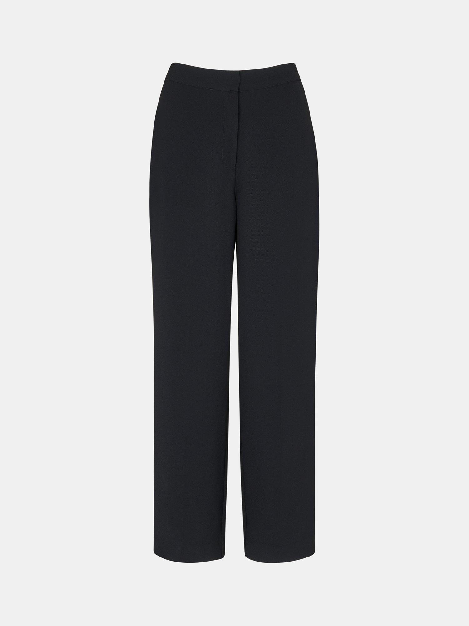 Product image 6 of 6, which shows Whistles Petite Ultimate Crepe Trousers, Black, 6