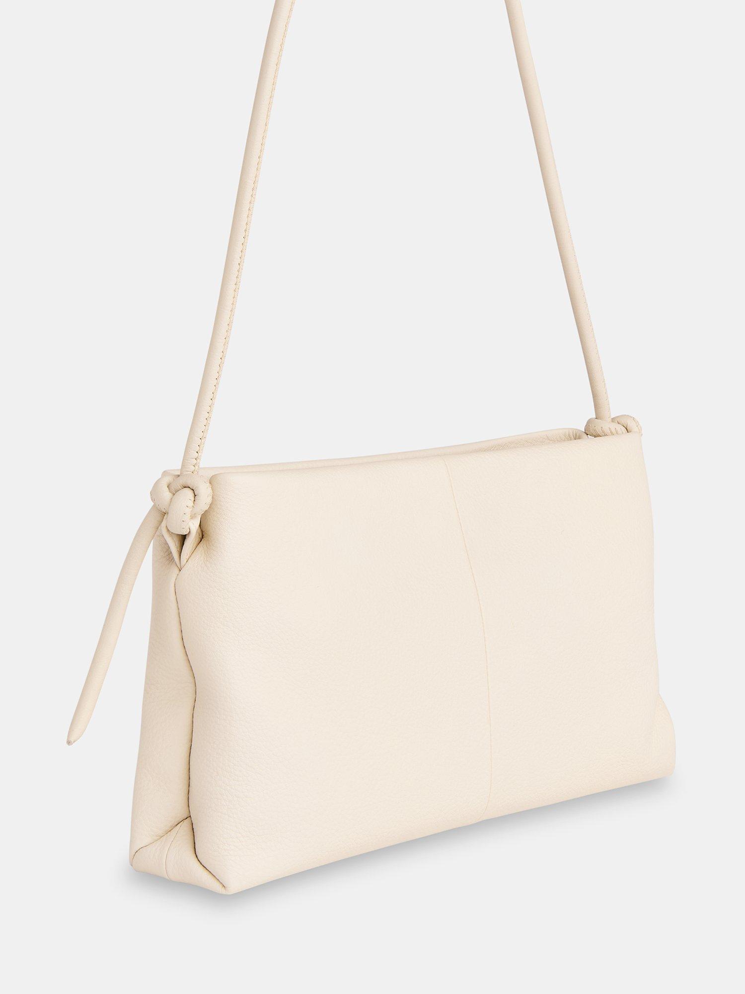 Product image 2 of 4, which shows Whistles Amity Leather Triple Pouch Bag, Ivory