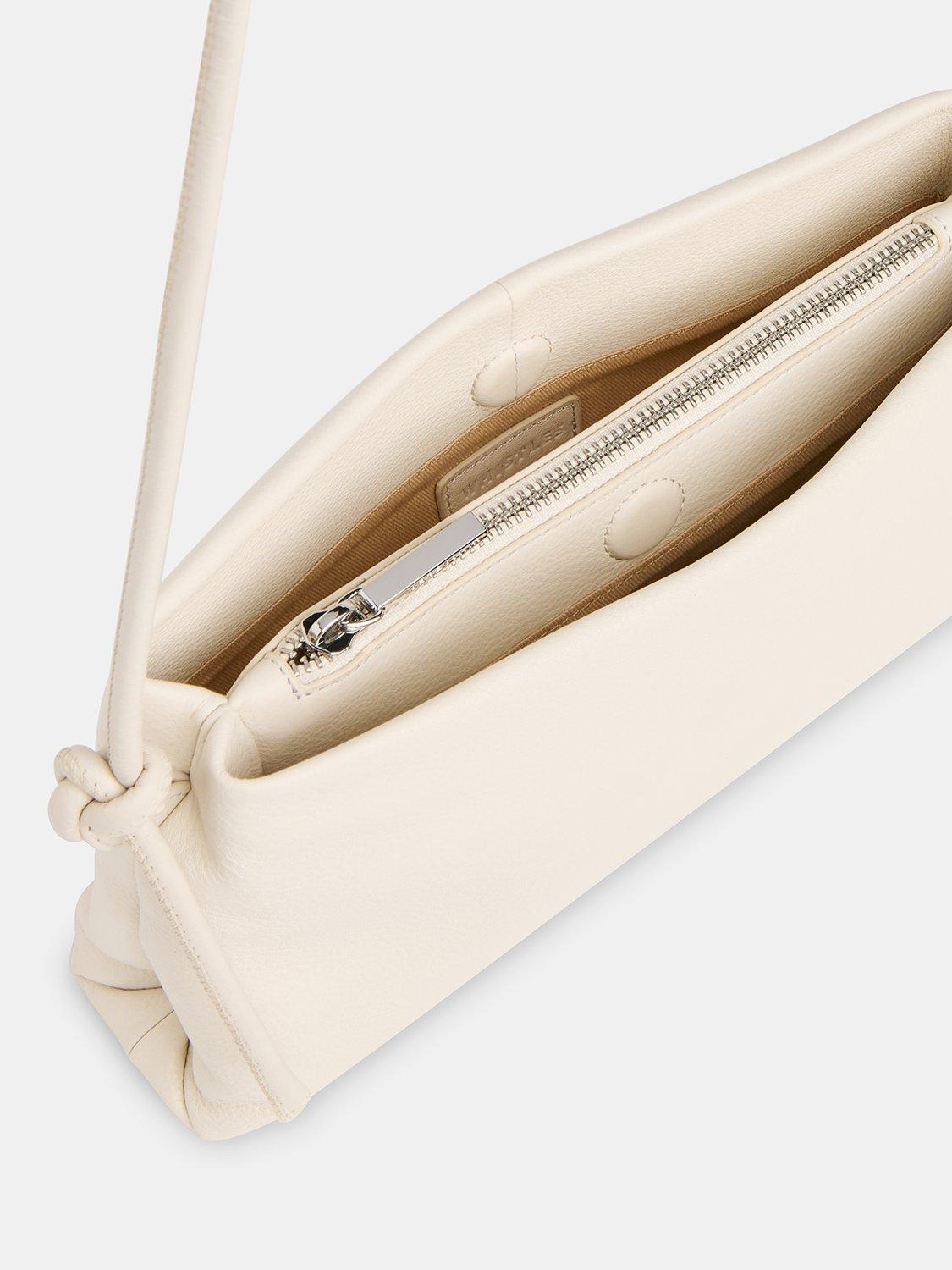 Product image 3 of 4, which shows Whistles Amity Leather Triple Pouch Bag, Ivory