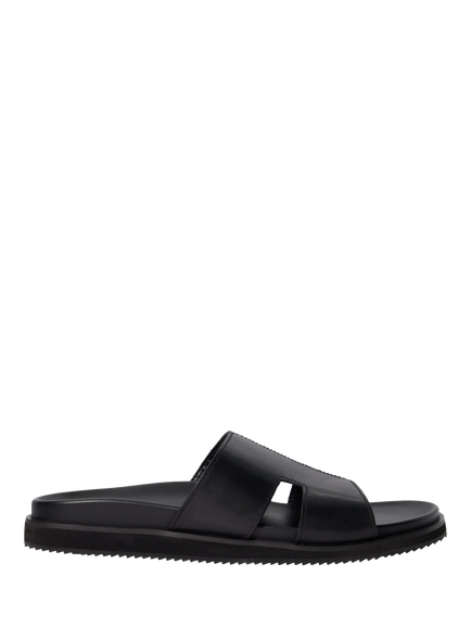 Dune London Insight Cutout Leather Sandals, Black