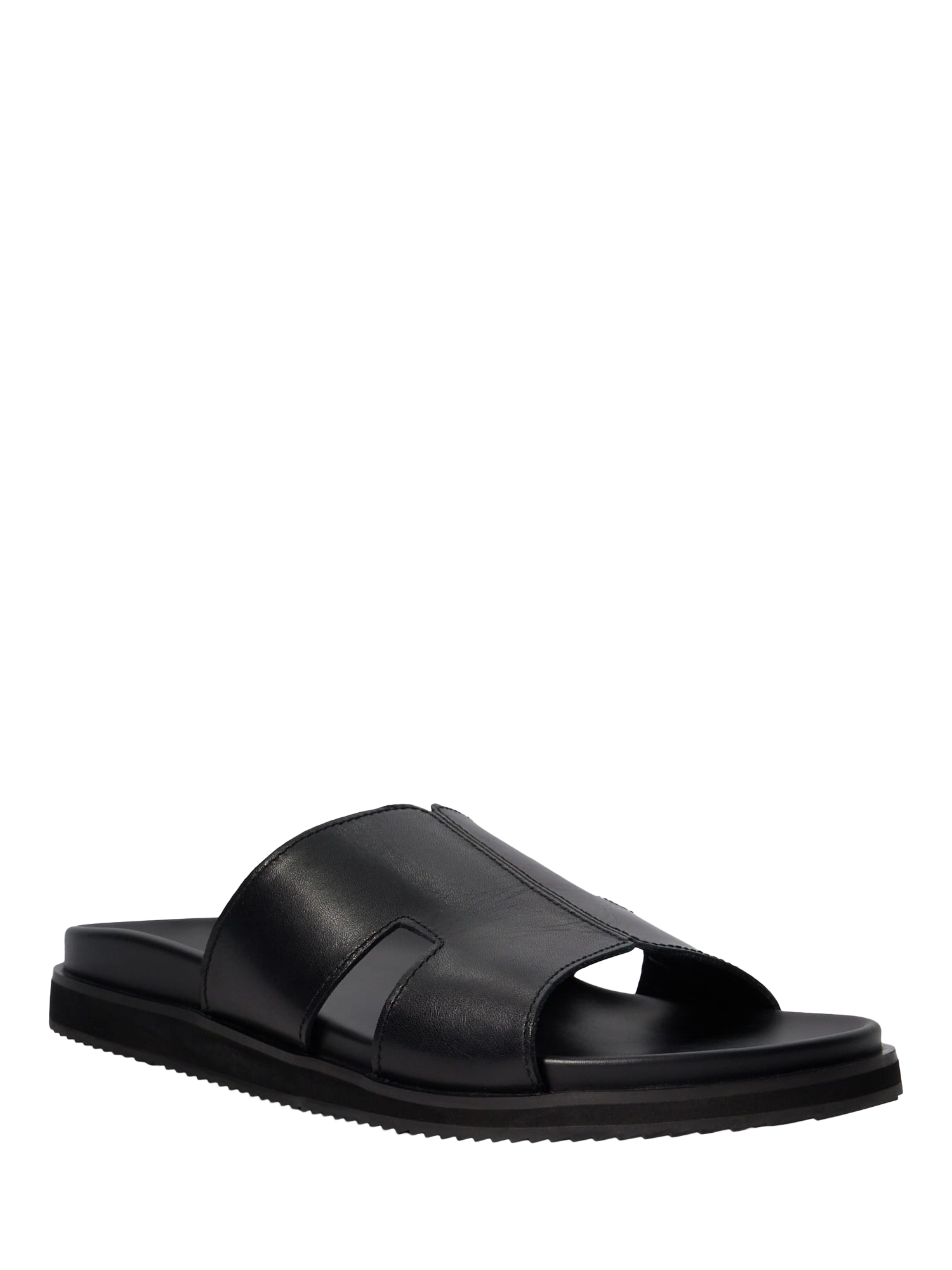 Product image 2 of 5, which shows Dune London Insight Cutout Leather Sandals, Black, 6