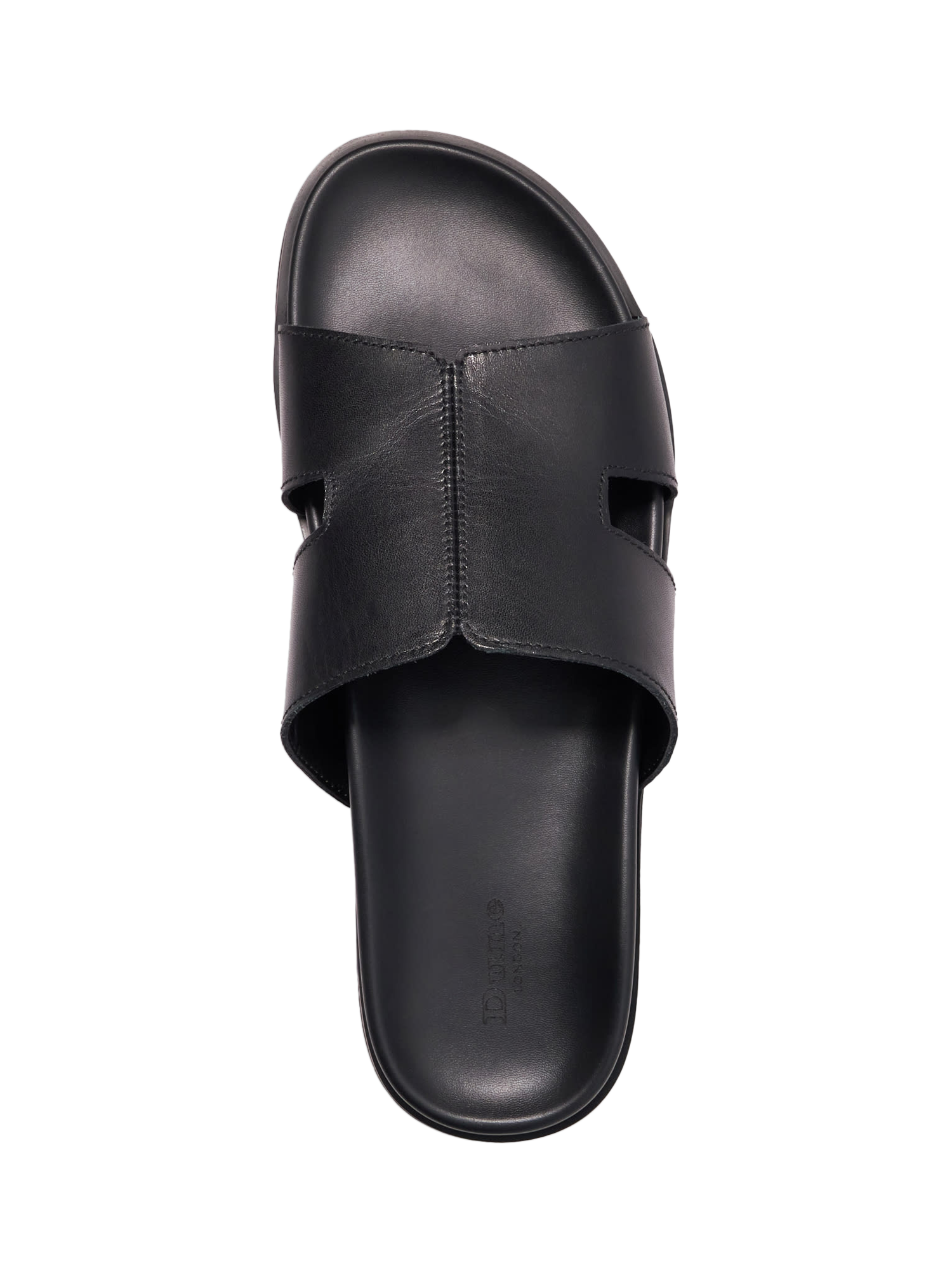 Product image 4 of 5, which shows Dune London Insight Cutout Leather Sandals, Black, 6