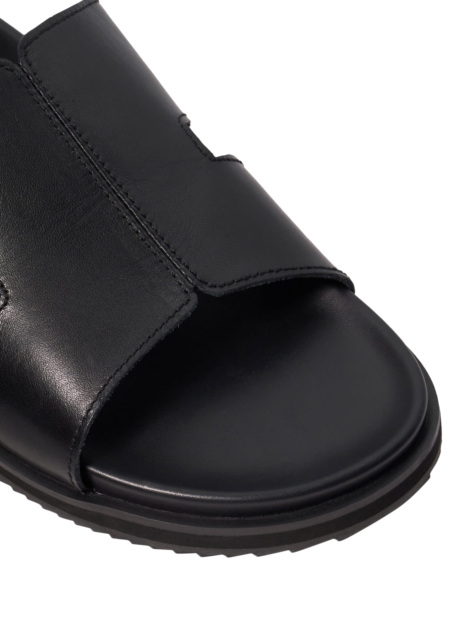 Product image 5 of 5, which shows Dune London Insight Cutout Leather Sandals, Black, 6