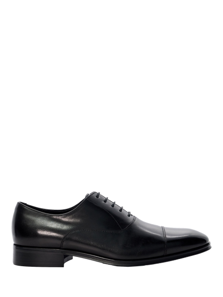 Dune London Solver Leather Oxford Shoes, Black