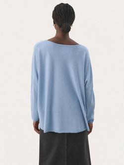 Part Two Tila Pullover Wool Blend Jumper, Soft Chambray - view 2, Soft Chambray