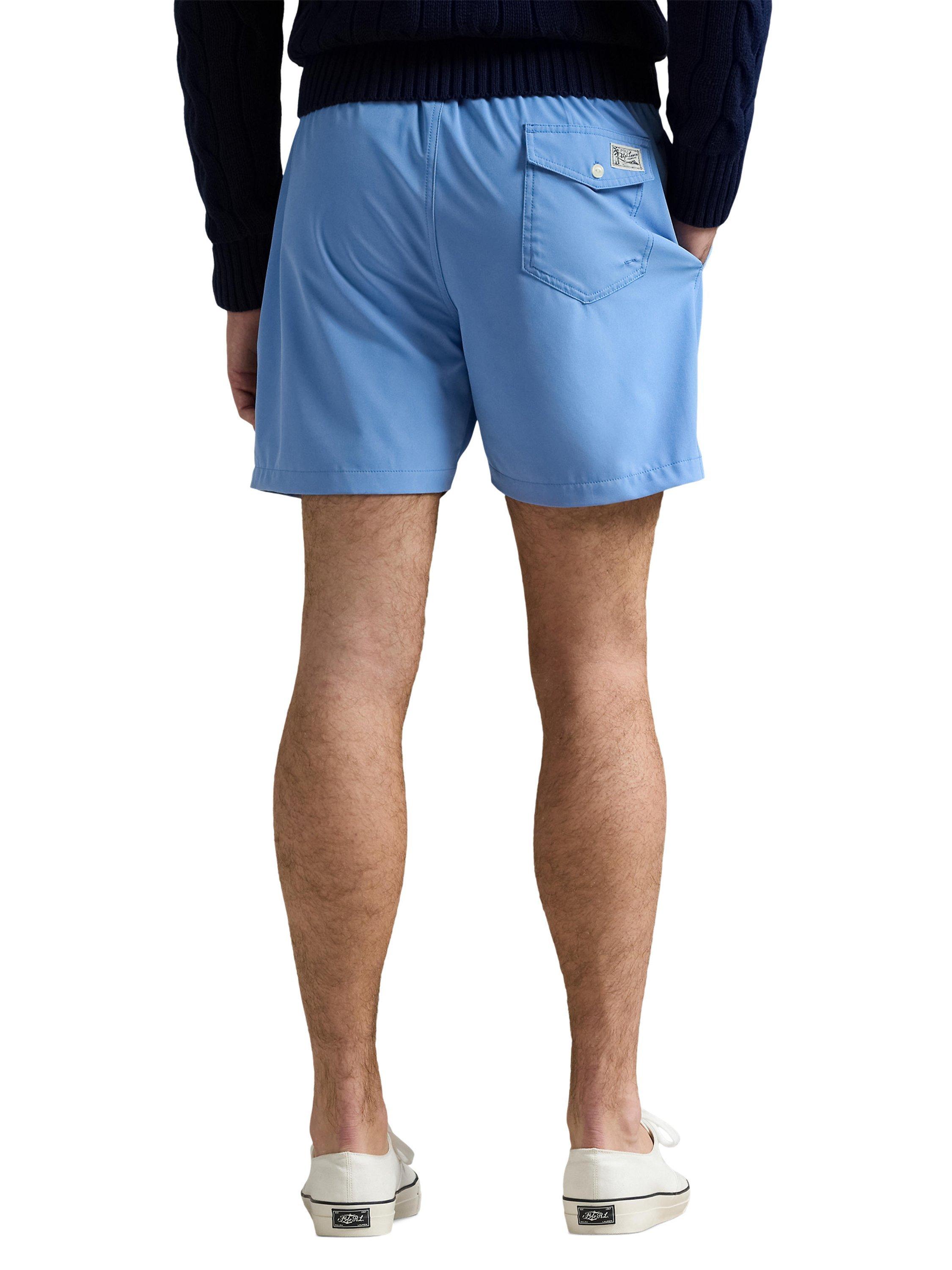 Product image 2 of 3, which shows Polo Ralph Lauren Traveller Swimming Trunks, Harbour Island Blue, S
