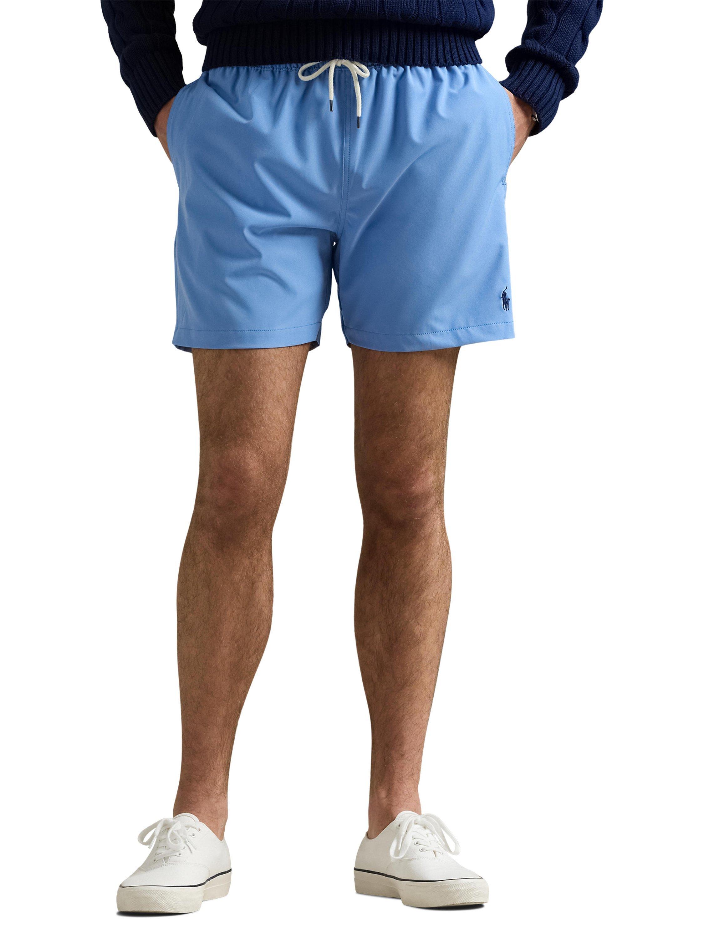 Product image 1 of 3, which shows Polo Ralph Lauren Traveller Swimming Trunks, Harbour Island Blue, S