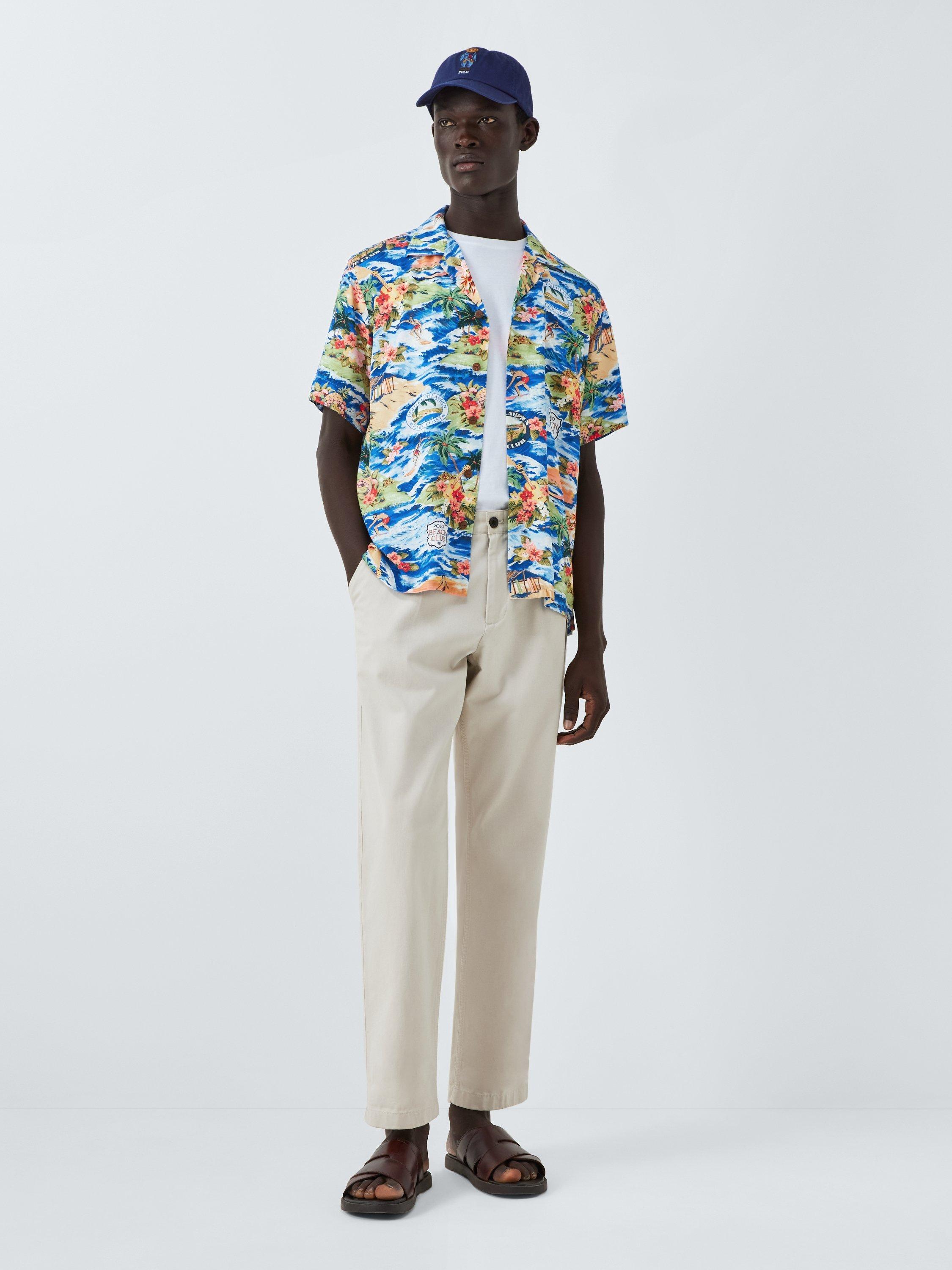 Product image 3 of 6, which shows Polo Ralph Lauren Regular Fit Tropical Scene Camp Collar Shirt, 6704 Polo Surfscenic, S