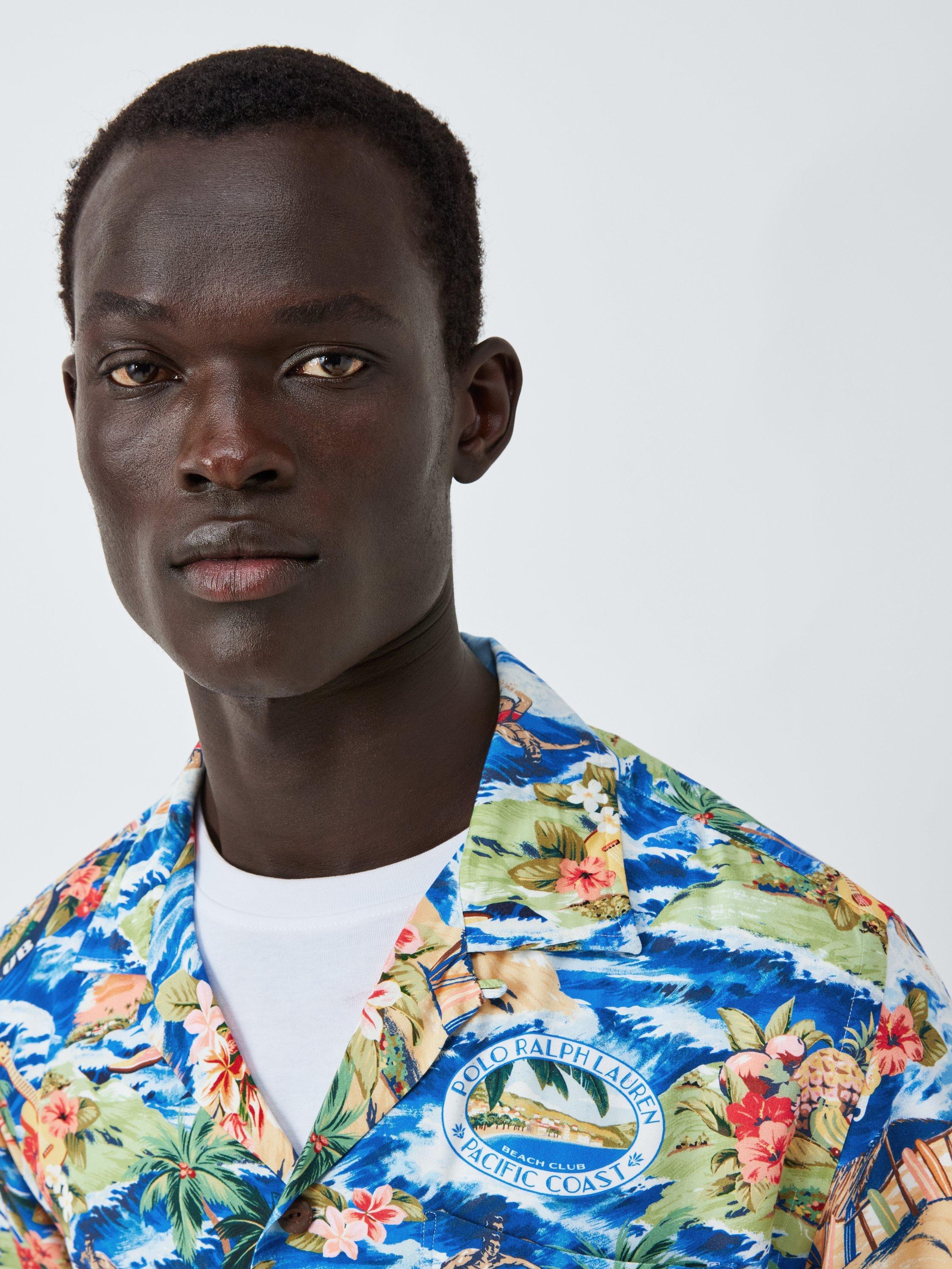Product image 5 of 6, which shows Polo Ralph Lauren Regular Fit Tropical Scene Camp Collar Shirt, 6704 Polo Surfscenic, S