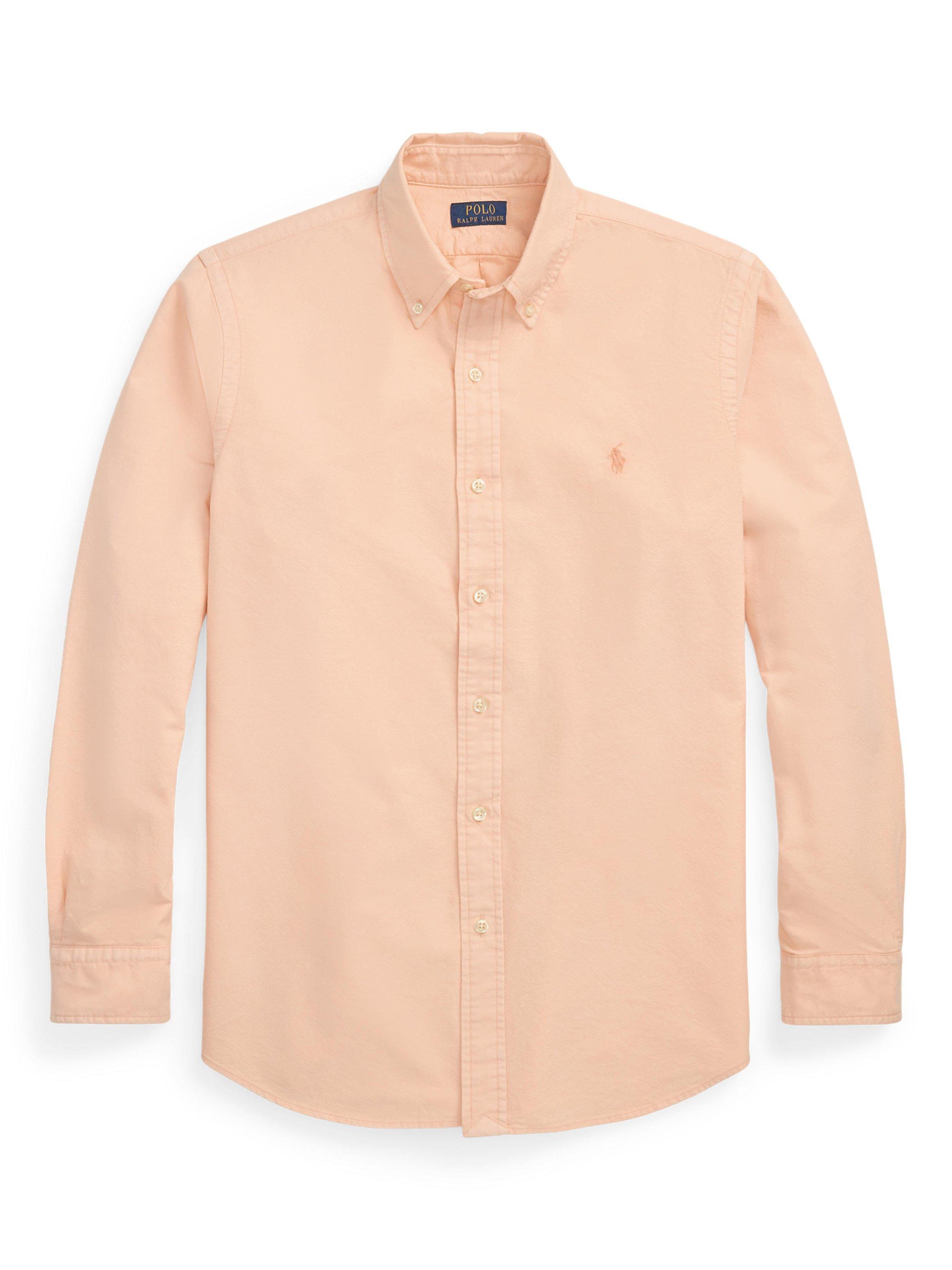 Product image 5 of 5, which shows Polo Ralph Lauren Cotton  Custom Fit Oxford Shirt, Amber, S