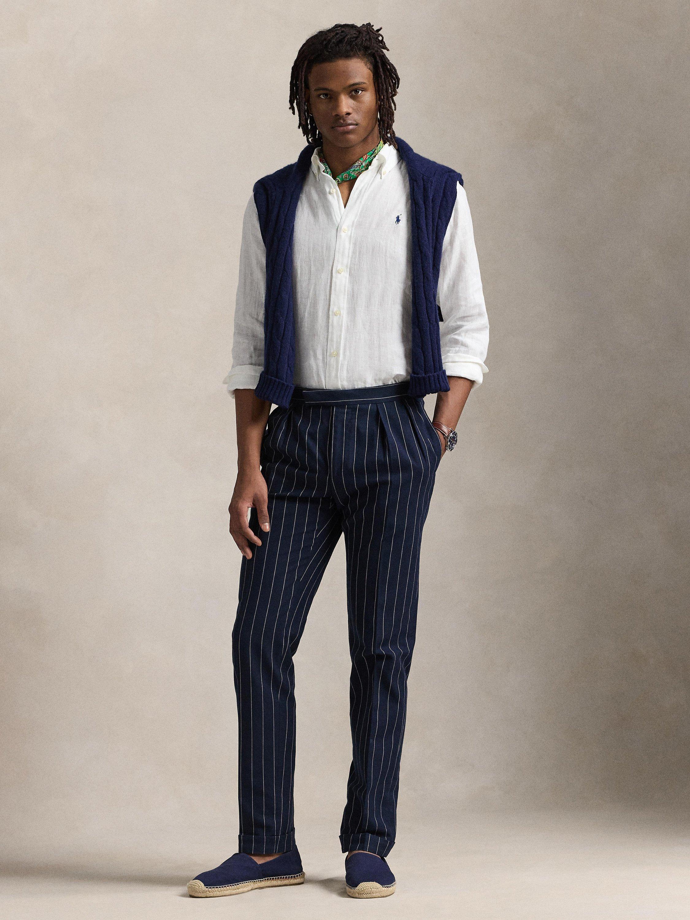 Product image 4 of 5, which shows Polo Ralph Lauren Linen Regular Fit Shirt, Ceramic White, S