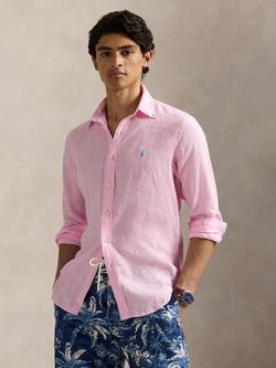 Polo Ralph Lauren Linen Regular Fit Shirt,, Carmel Pink