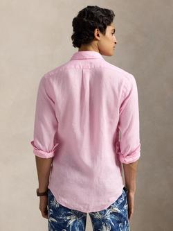 Polo Ralph Lauren Linen Regular Fit Shirt, - view 2, Carmel Pink