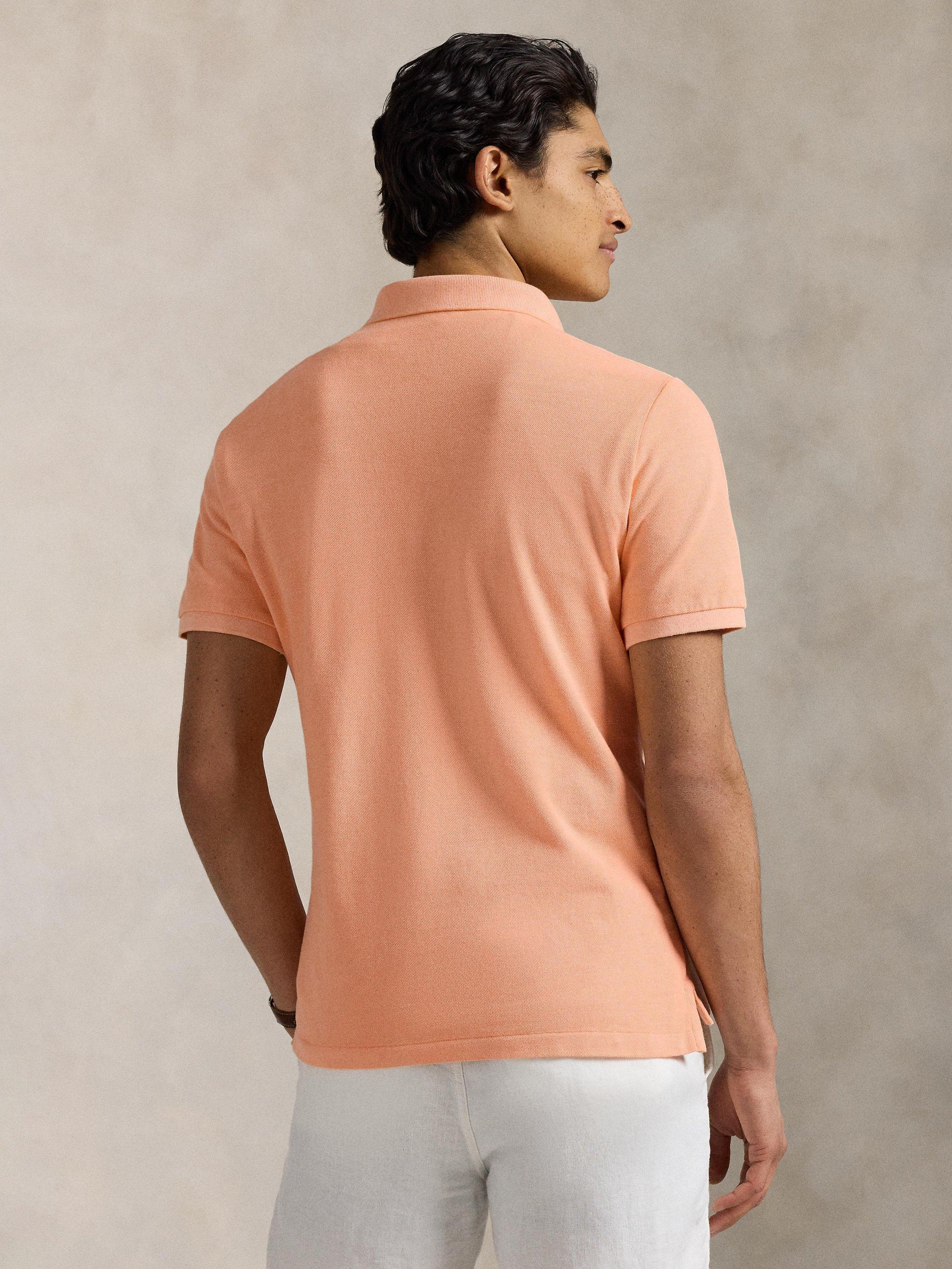 Product image 2 of 11, which shows Polo Ralph Lauren Cotton Custom Slim Fit Garment-Dyed Polo Shirt, Amber, S