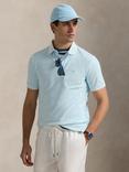 Polo Ralph Lauren Cotton Custom Slim Fit Garment-Dyed Polo Shirt, Sky