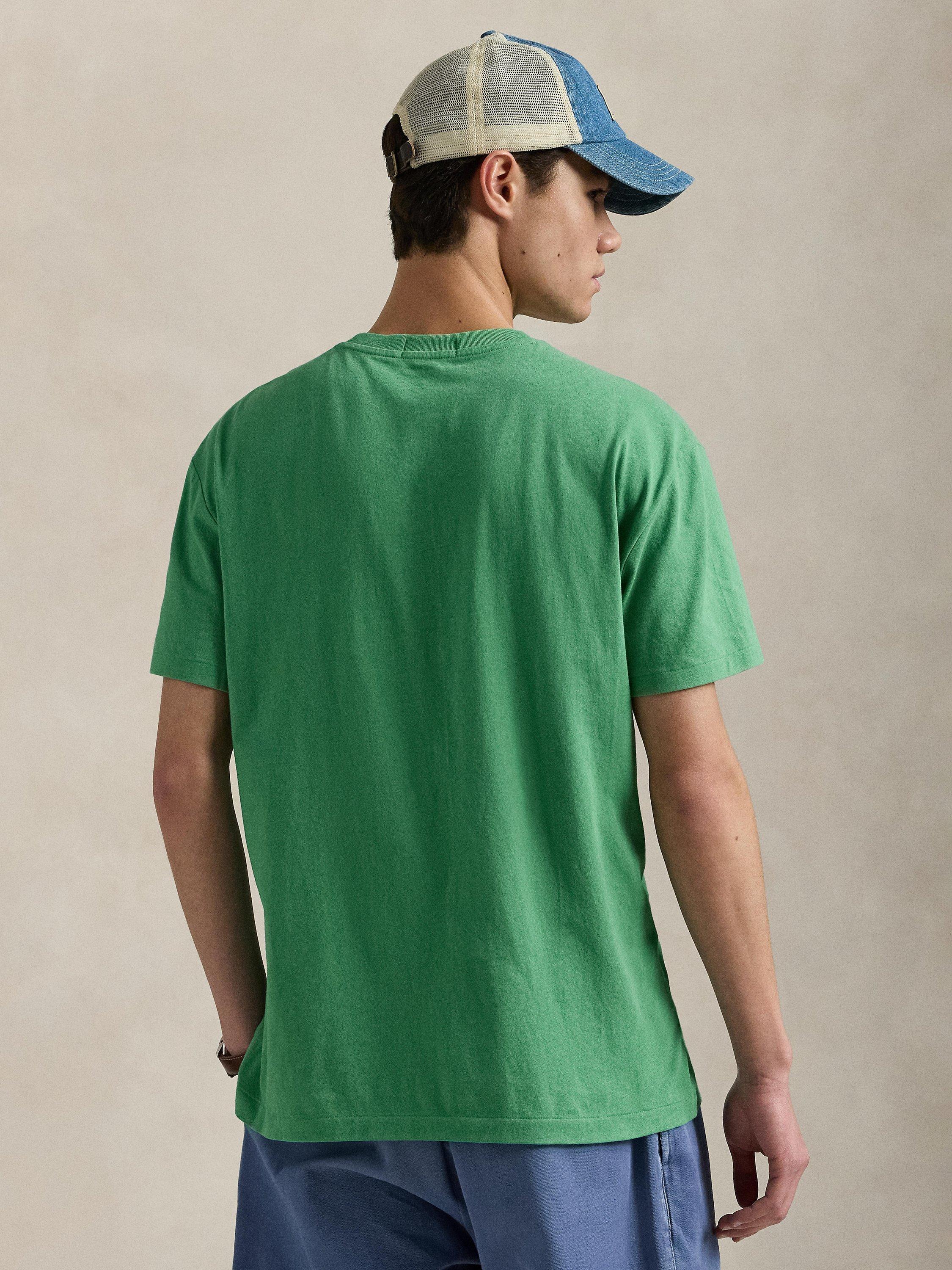 Product image 2 of 5, which shows Polo Ralph Lauren Cotton Custom Slim Fit Polo Bear T-Shirt, Raftgreenbear, S