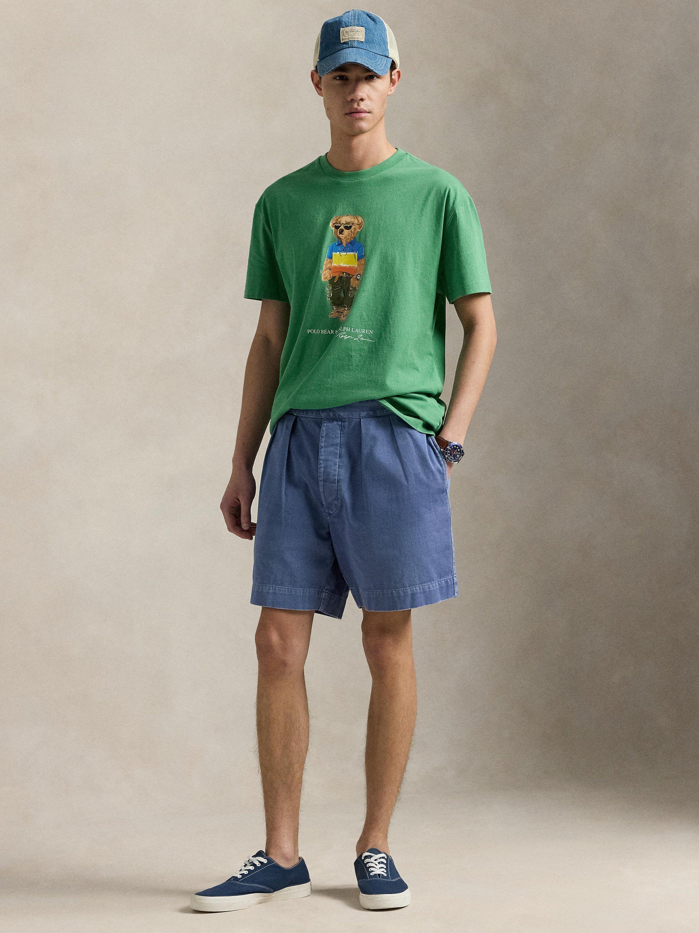 Product image 4 of 5, which shows Polo Ralph Lauren Cotton Custom Slim Fit Polo Bear T-Shirt, Raftgreenbear, S