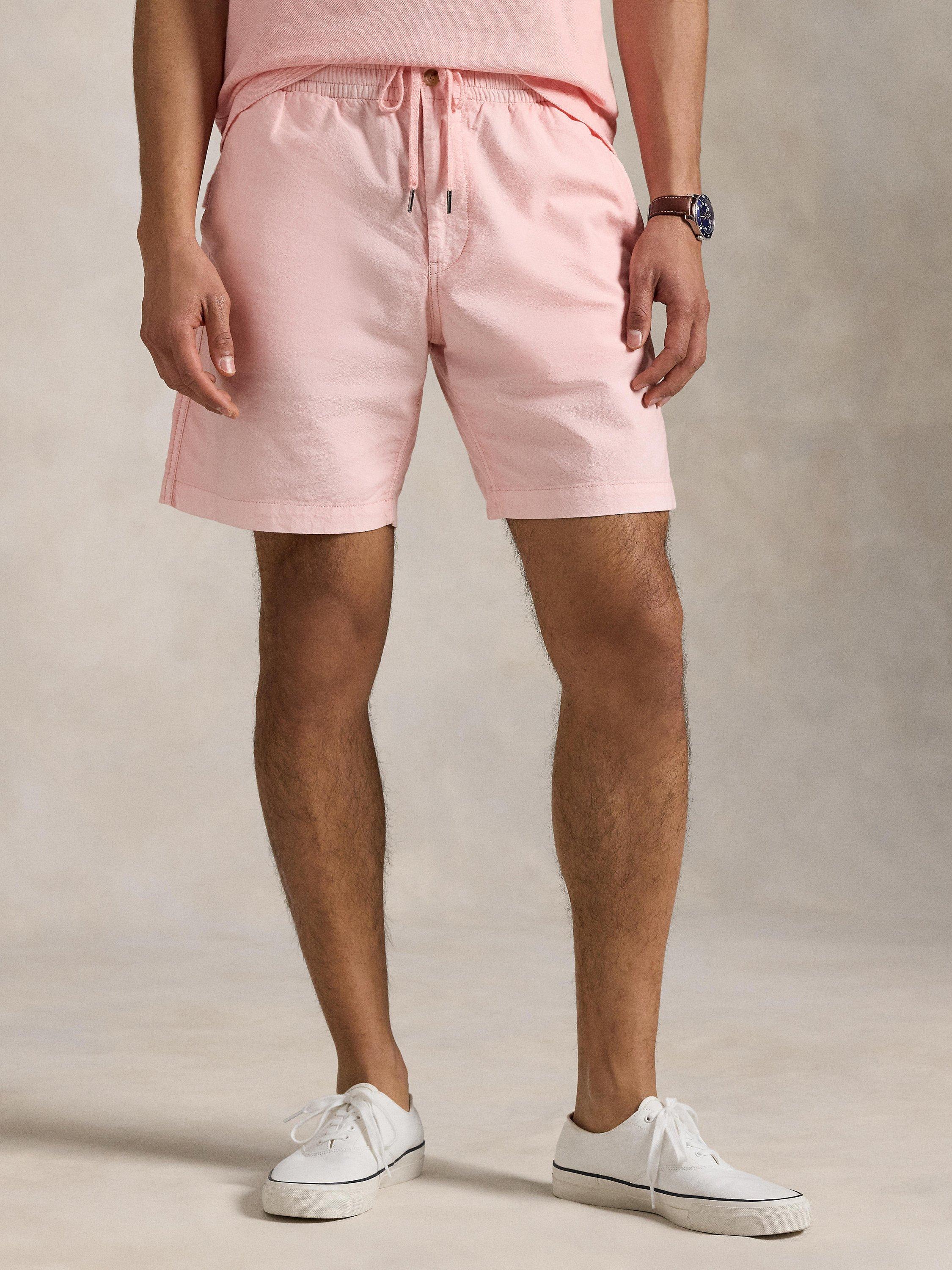 Product image 1 of 11, which shows Polo Ralph Lauren Garment-Dyed Cotton Oxford Shorts, Rose, S