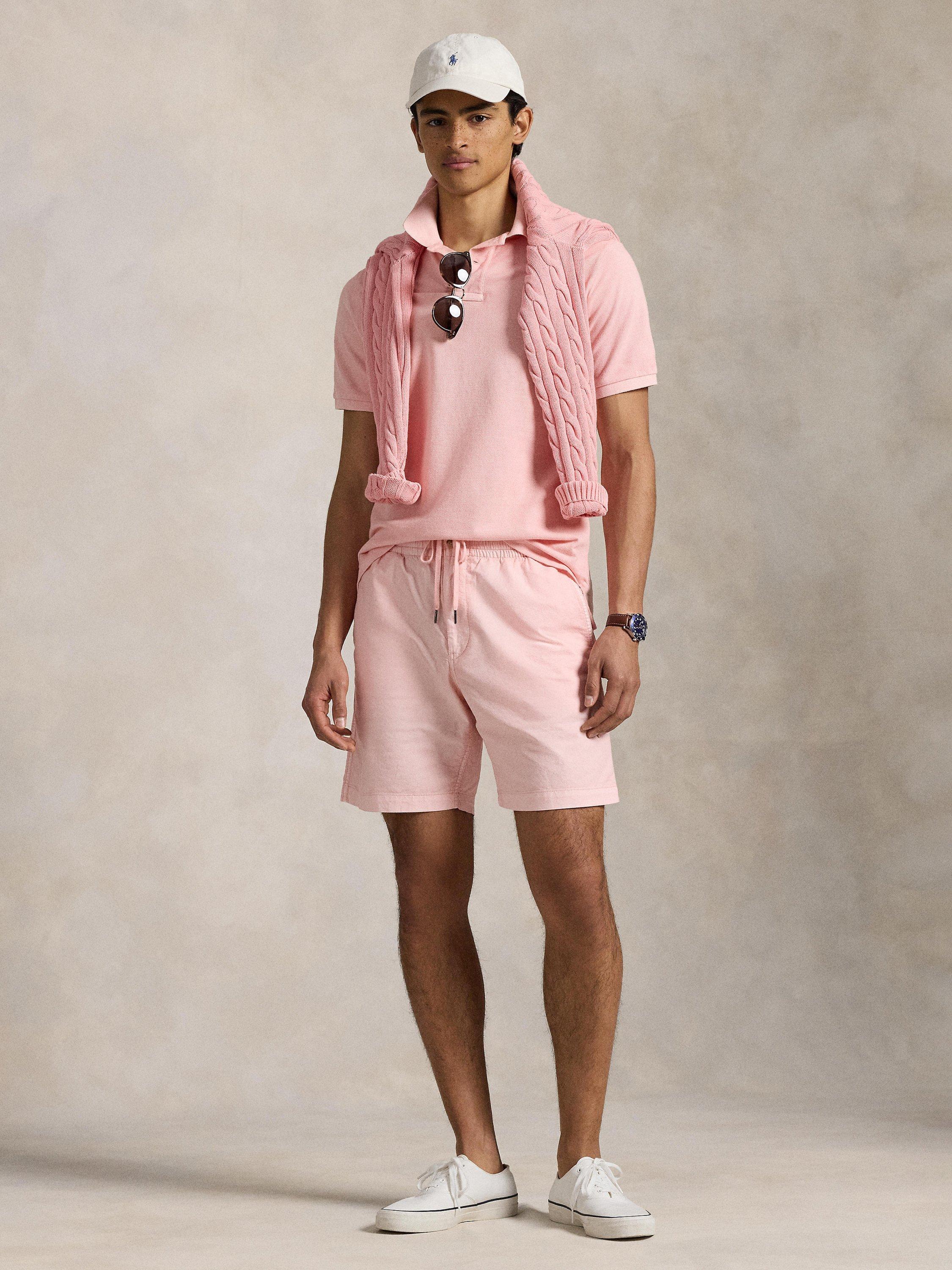 Product image 4 of 11, which shows Polo Ralph Lauren Garment-Dyed Cotton Oxford Shorts, Rose, S