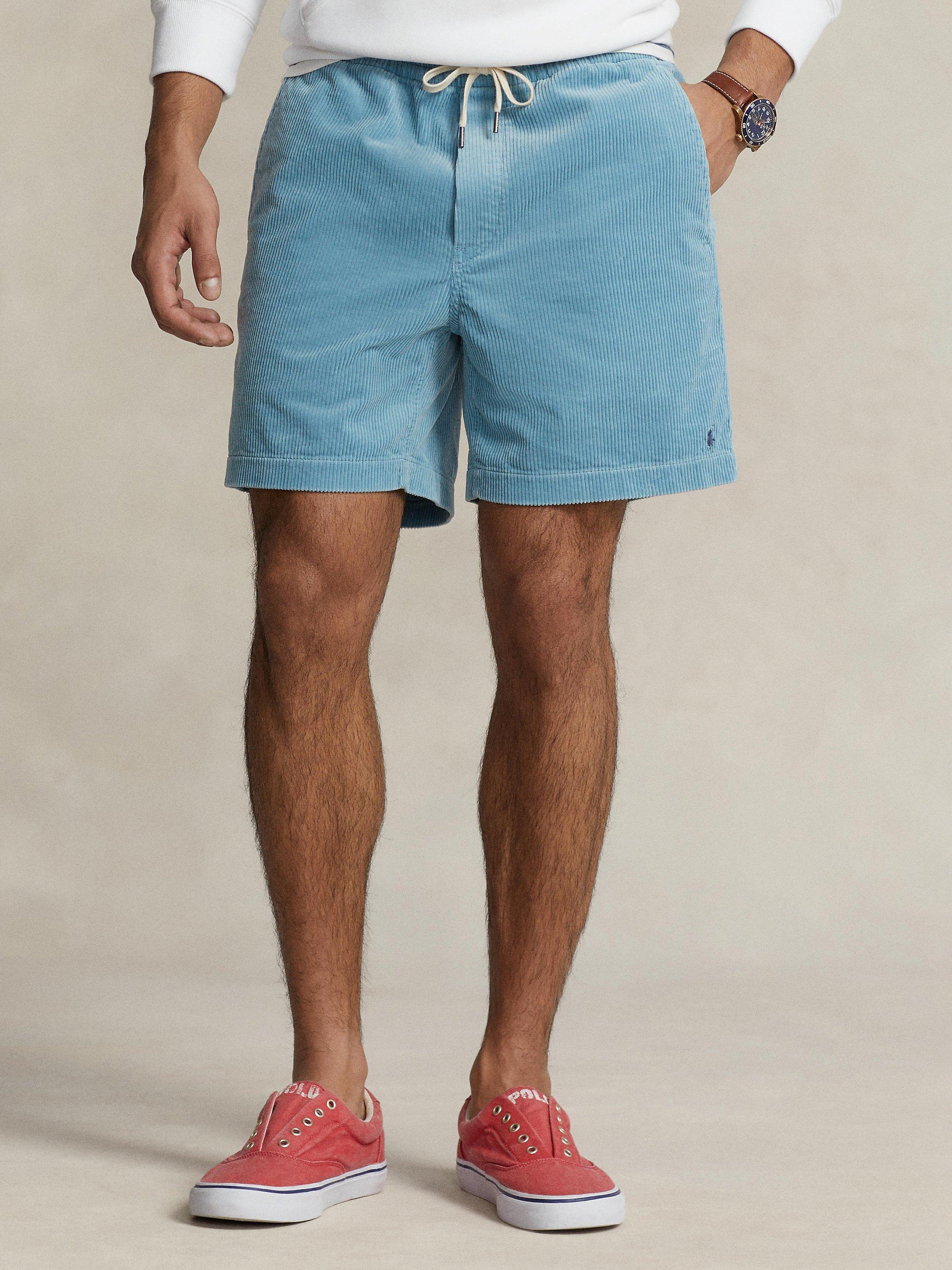 Product image 1 of 5, which shows Polo Ralph Lauren Prepster Cotton Corduroy Shorts, Blue Note, S