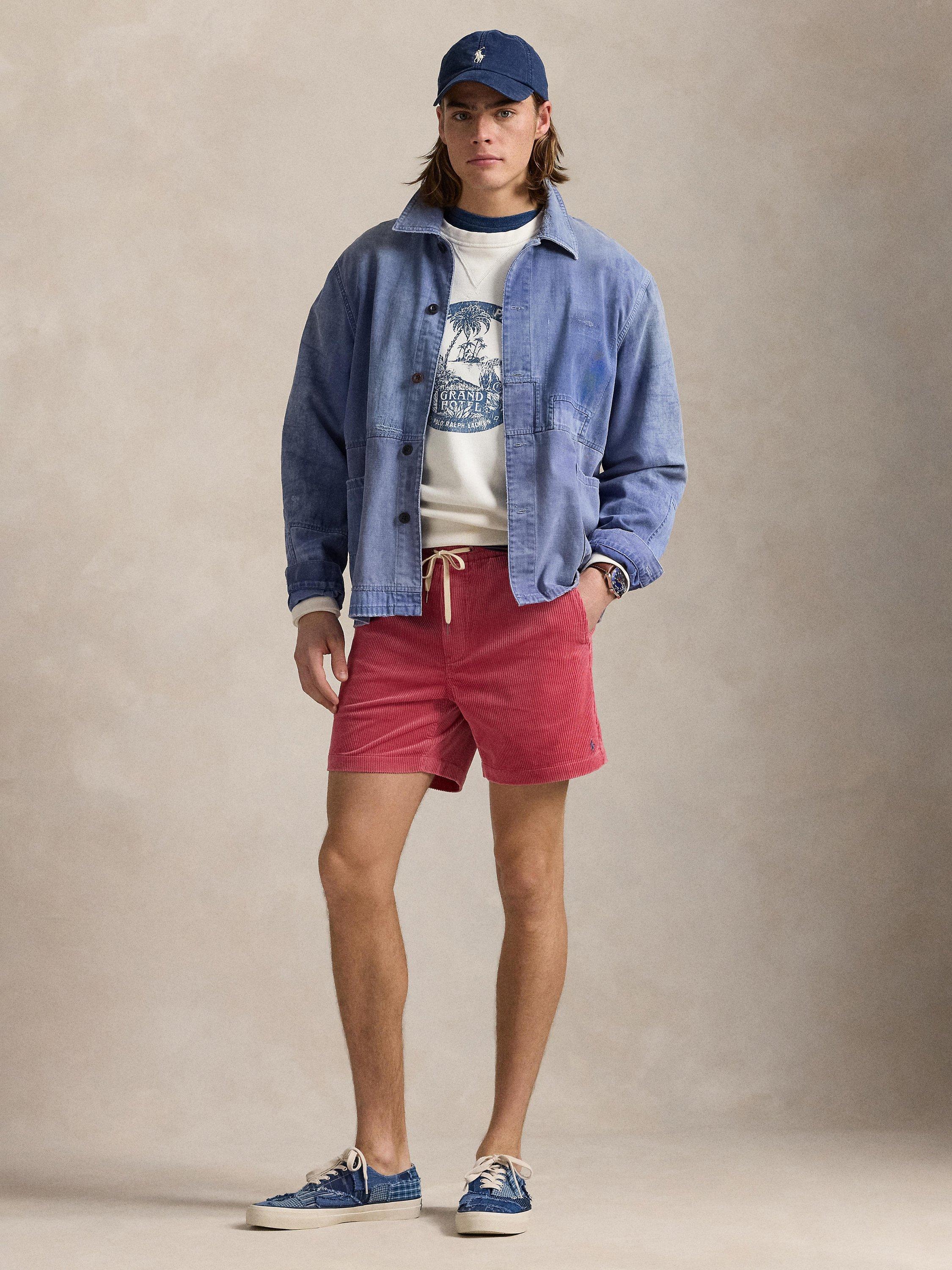 Product image 4 of 5, which shows Polo Ralph Lauren Prepster Cotton Corduroy Shorts, Adirondack Berry, S