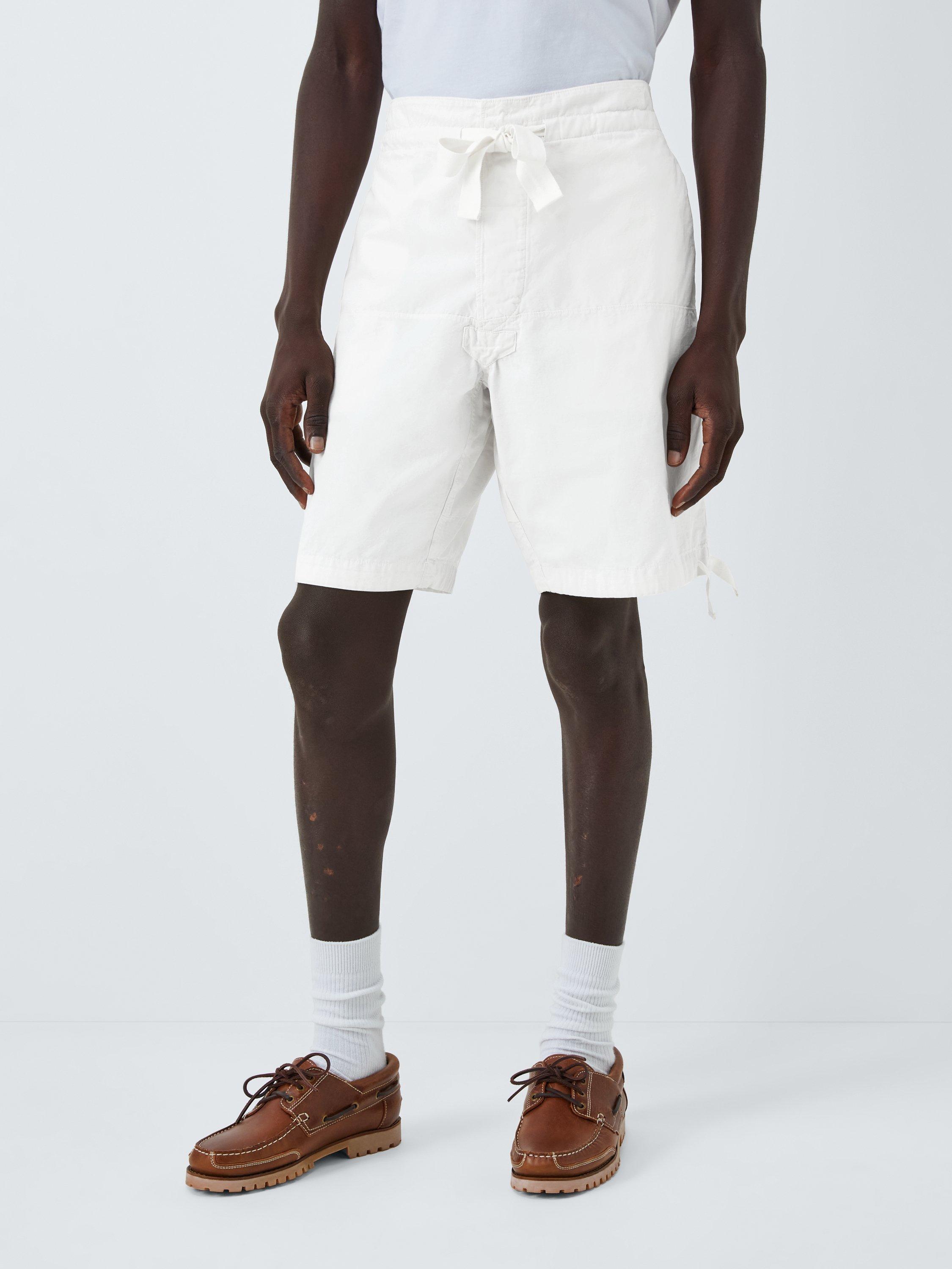 Product image 1 of 6, which shows Polo Ralph Lauren Beachcomber Cotton Canvas Surplus Shorts, Deckwash White, S