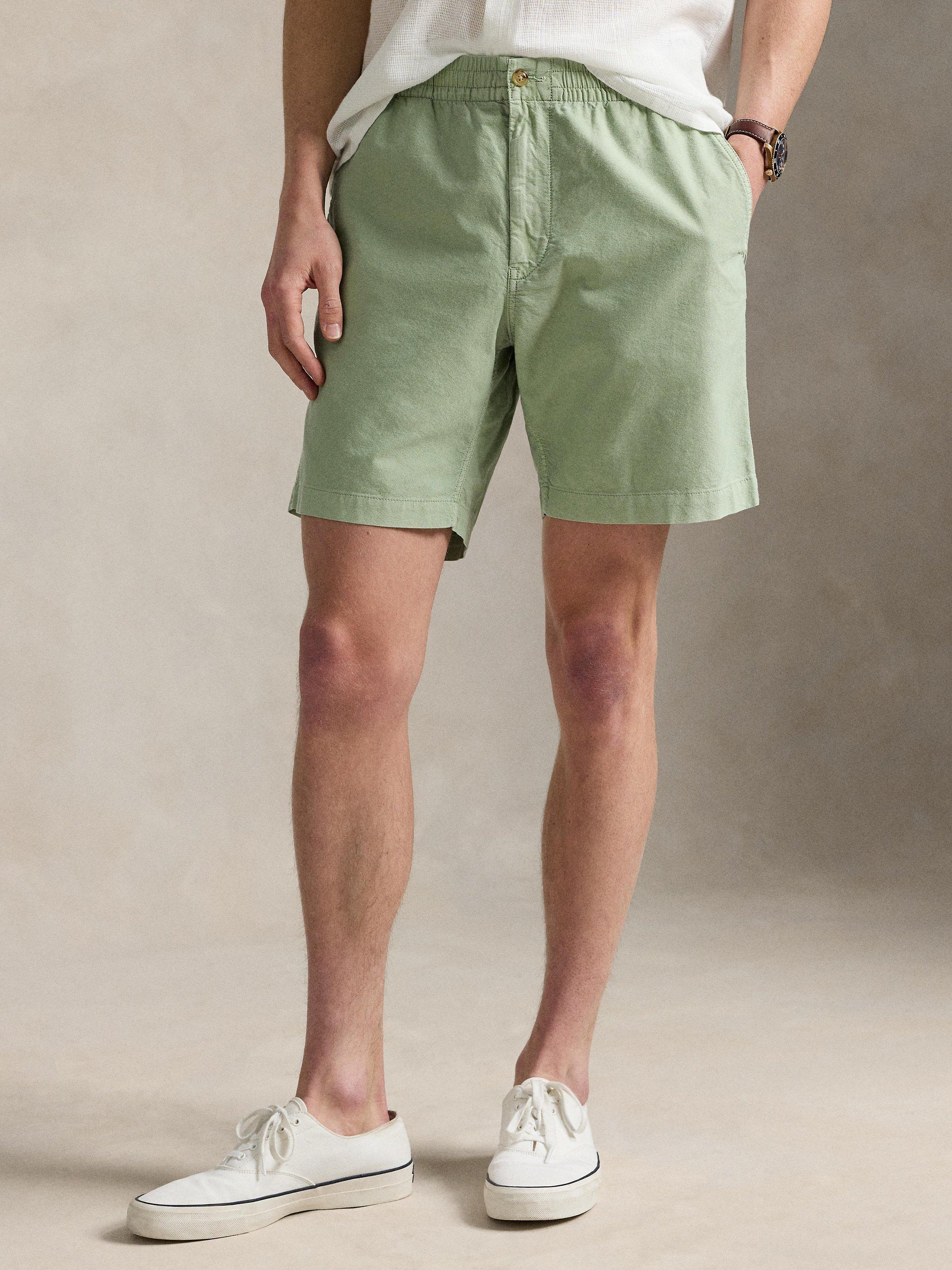 Product image 1 of 5, which shows Polo Ralph Lauren Prepster Cotton Oxford Shorts, Greenstone, S